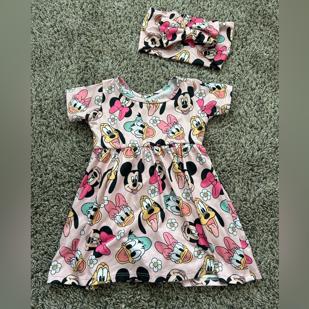 LIKE NEW Disney Etsy Baby/Toddler Custom Bodysuit Dress